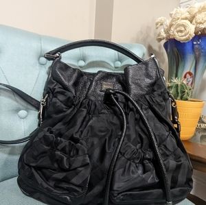 Burberry leather - nylon hobo shoulder bag** very good condition